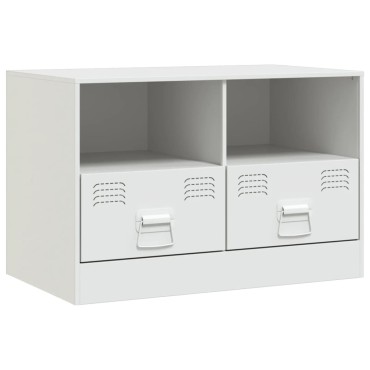 vidaXL Έπιπλα Τηλεόρασης 2 τεμ. Λευκό 67x39x44cm από Χάλυβα