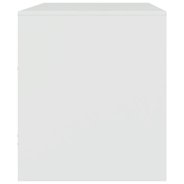 vidaXL Έπιπλα Τηλεόρασης 2 τεμ. Λευκό 67x39x44cm από Χάλυβα