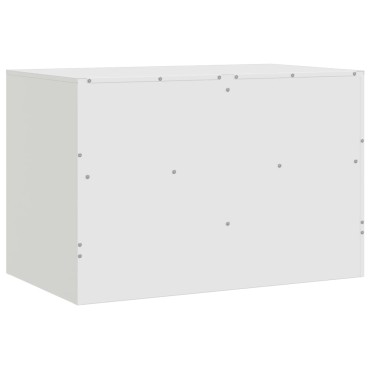 vidaXL Έπιπλα Τηλεόρασης 2 τεμ. Λευκό 67x39x44cm από Χάλυβα