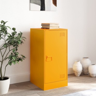vidaXL Ντουλάπι Μουσταρδί 34,5x39x73cm από Ατσάλι 1 τεμ.
