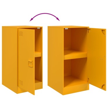 vidaXL Ντουλάπι Μουσταρδί 34,5x39x73cm από Ατσάλι 1 τεμ.