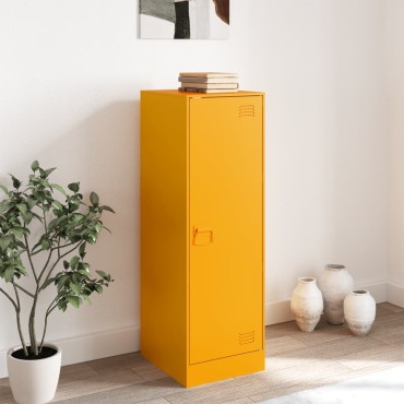 vidaXL Ντουλάπι Μουσταρδί 34,5x39x107cm από Ατσάλι 1 τεμ.