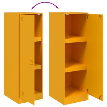 vidaXL Ντουλάπι Μουσταρδί 34,5x39x107cm από Ατσάλι 1 τεμ.