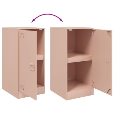 vidaXL Ντουλάπι Ροζ 34,5x39x73cm από Ατσάλι 1 τεμ.