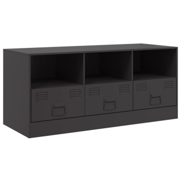 vidaXL Έπιπλο Τηλεόρασης Μαύρο 99x39x44cm από Ατσάλι