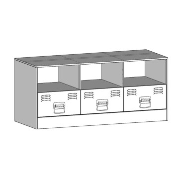 vidaXL Έπιπλο Τηλεόρασης Μαύρο 99x39x44cm από Ατσάλι