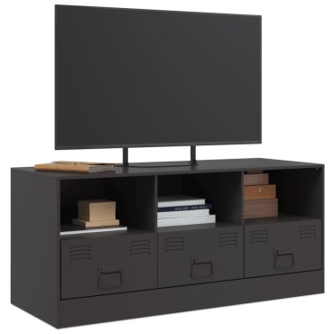 vidaXL Έπιπλο Τηλεόρασης Μαύρο 99x39x44cm από Ατσάλι