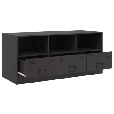 vidaXL Έπιπλο Τηλεόρασης Μαύρο 99x39x44cm από Ατσάλι