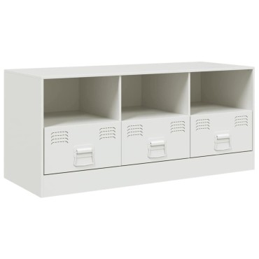 vidaXL Έπιπλο Τηλεόρασης Λευκό 99x39x44cm από Ατσάλι
