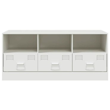 vidaXL Έπιπλο Τηλεόρασης Λευκό 99x39x44cm από Ατσάλι