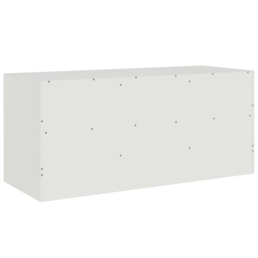 vidaXL Έπιπλο Τηλεόρασης Λευκό 99x39x44cm από Ατσάλι