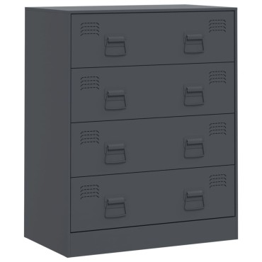 vidaXL Μπουφές Ανθρακί 67x39x83cm από Ατσάλι 1 τεμ.