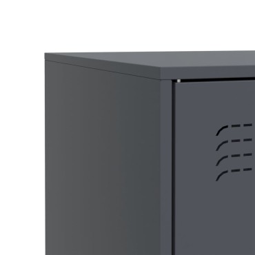 vidaXL Μπουφές Ανθρακί 67x39x83cm από Ατσάλι 1 τεμ.