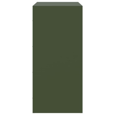 vidaXL Ντουλάπι Πράσινο Λαδί 67x39x83cm από Ατσάλι 1 τεμ.