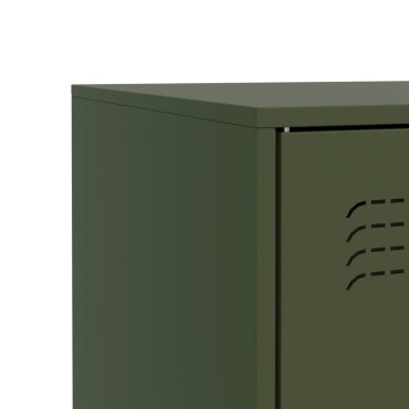 vidaXL Ντουλάπι Πράσινο Λαδί 67x39x83cm από Ατσάλι 1 τεμ.