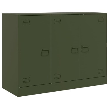 vidaXL Ντουλάπι Πράσινο Λαδί 99x39x73cm από Ατσάλι 1 τεμ.