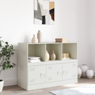 vidaXL Μπουφές Λευκός 99x39x73cm από Ατσάλι 1 τεμ.