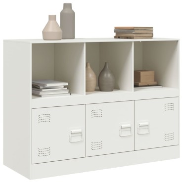 vidaXL Μπουφές Λευκός 99x39x73cm από Ατσάλι 1 τεμ.