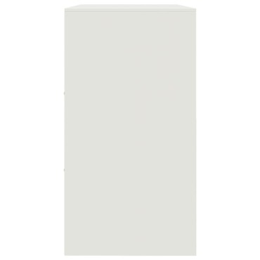 vidaXL Μπουφές Λευκός 99x39x73cm από Ατσάλι 1 τεμ.