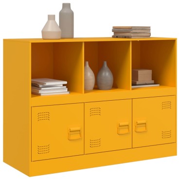 vidaXL Ντουλάπι Μουσταρδί 99x39x73cm από Ατσάλι 1 τεμ.