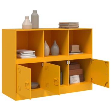 vidaXL Ντουλάπι Μουσταρδί 99x39x73cm από Ατσάλι 1 τεμ.