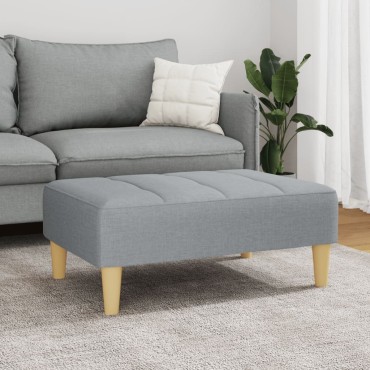 vidaXL Υποπόδιο Ανοιχτό Γκρι 77x55x31cm Υφασμάτινο 1 τεμ.