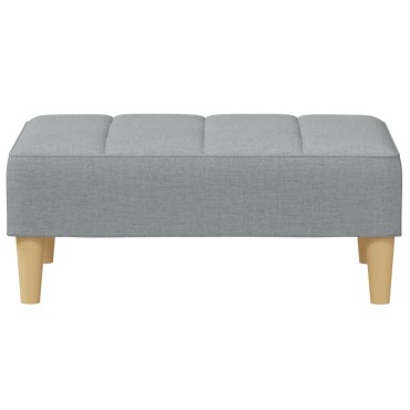 vidaXL Υποπόδιο Ανοιχτό Γκρι 77x55x31cm Υφασμάτινο 1 τεμ.