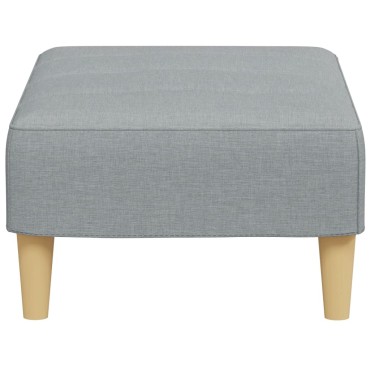 vidaXL Υποπόδιο Ανοιχτό Γκρι 77x55x31cm Υφασμάτινο 1 τεμ.