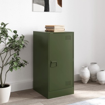 vidaXL Ντουλάπι Πράσινο Λαδί 34,5x39x73cm από Ατσάλι 1 τεμ.