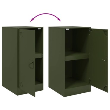 vidaXL Ντουλάπι Πράσινο Λαδί 34,5x39x73cm από Ατσάλι 1 τεμ.