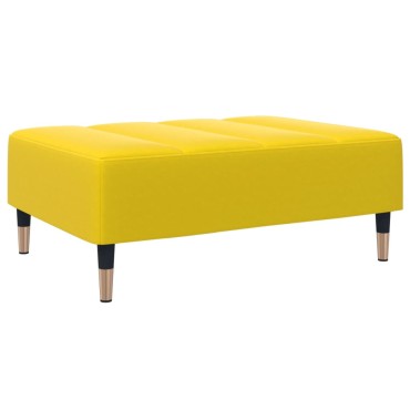 vidaXL Σκαμπό/Υποπόδιο Κίτρινο 77x55x31cm Βελούδινο 1 τεμ.
