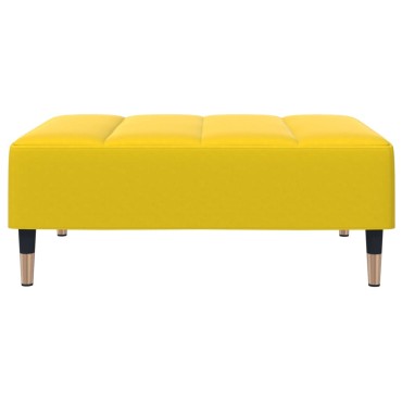 vidaXL Σκαμπό/Υποπόδιο Κίτρινο 77x55x31cm Βελούδινο 1 τεμ.