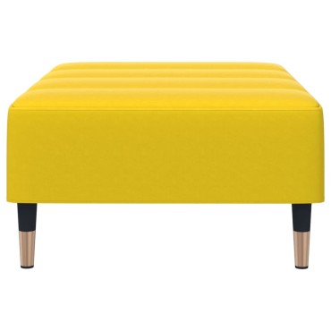 vidaXL Σκαμπό/Υποπόδιο Κίτρινο 77x55x31cm Βελούδινο 1 τεμ.