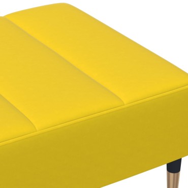 vidaXL Σκαμπό/Υποπόδιο Κίτρινο 77x55x31cm Βελούδινο 1 τεμ.