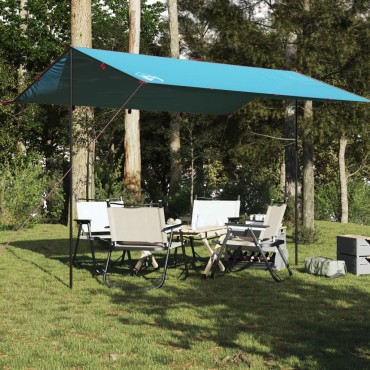 vidaXL Μουσαμάς Κάμπινγκ Αδιάβροχος Μπλε 400x294 εκ.