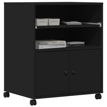 vidaXL Βάση Εκτυπωτή με Ρόδες Μαύρο 60 x 48 x 74 εκ.