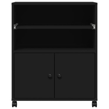 vidaXL Βάση Εκτυπωτή με Ρόδες Μαύρο 60 x 48 x 74 εκ.