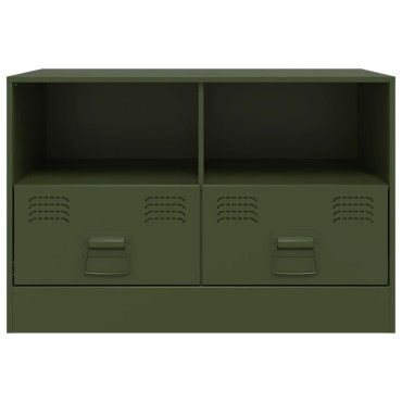 vidaXL Έπιπλο Τηλεόρασης Πράσινο Λαδί 67x39x44cm από Ατσάλι