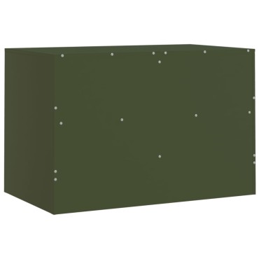 vidaXL Έπιπλο Τηλεόρασης Πράσινο Λαδί 67x39x44cm από Ατσάλι