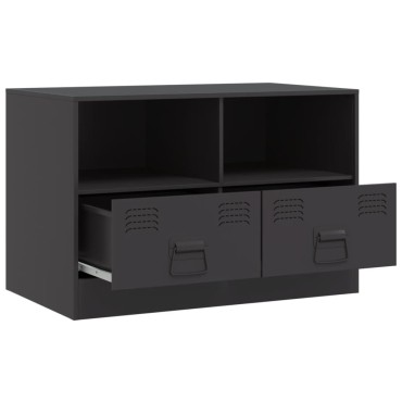vidaXL Έπιπλο Τηλεόρασης Μαύρο 67x39x44cm από Χάλυβα