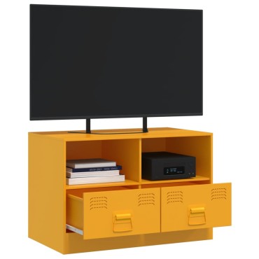 vidaXL Έπιπλο Τηλεόρασης Μουσταρδί Κίτρινο 67x39x44cm από Ατσάλι