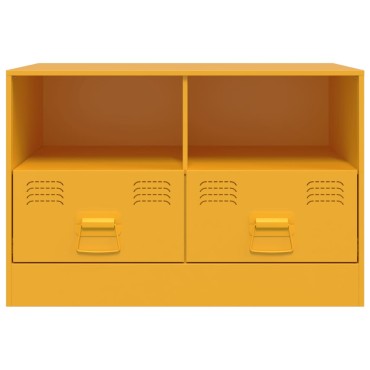 vidaXL Έπιπλο Τηλεόρασης Μουσταρδί Κίτρινο 67x39x44cm από Ατσάλι