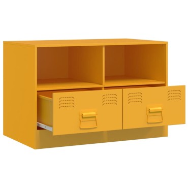 vidaXL Έπιπλο Τηλεόρασης Μουσταρδί Κίτρινο 67x39x44cm από Ατσάλι
