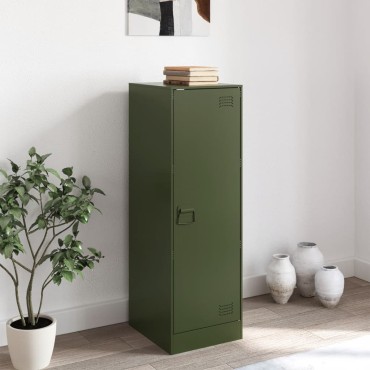 vidaXL Ντουλάπι Πράσινο Λαδί 34,5x39x107cm από Ατσάλι 1 τεμ.