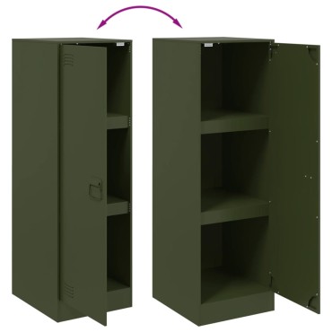 vidaXL Ντουλάπι Πράσινο Λαδί 34,5x39x107cm από Ατσάλι 1 τεμ.