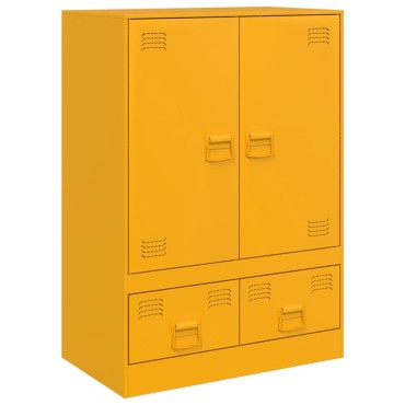 vidaXL Ραφιέρα Μουσταρδί 67x39x95cm από Ατσάλι 1 τεμ.