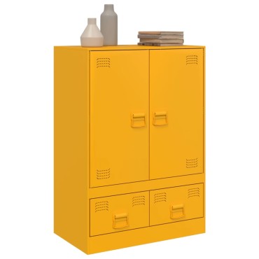 vidaXL Ραφιέρα Μουσταρδί 67x39x95cm από Ατσάλι 1 τεμ.