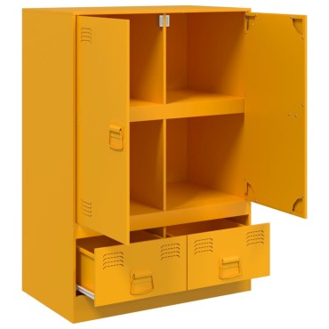 vidaXL Ραφιέρα Μουσταρδί 67x39x95cm από Ατσάλι 1 τεμ.