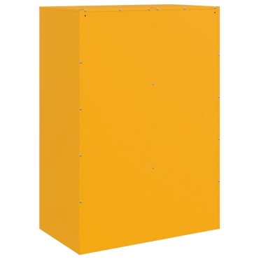 vidaXL Ραφιέρα Μουσταρδί 67x39x95cm από Ατσάλι 1 τεμ.