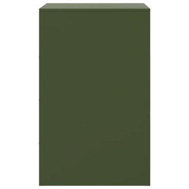 vidaXL Κομοδίνα 2 τεμ. Πράσινο Λαδί 34,5x39x62cm από Χάλυβα